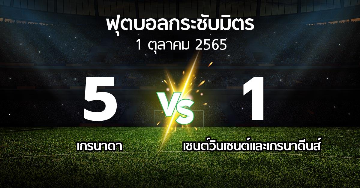 ผลบอล : เกรนาดา vs เซนต์วินเซนต์และเกรนาดีนส์ (ฟุตบอลกระชับมิตร)