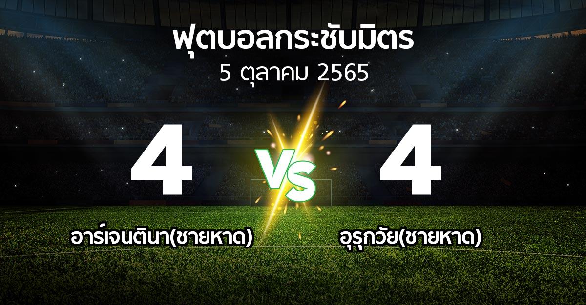 ผลบอล : อาร์เจนตินา(ชายหาด) vs อุรุกวัย(ชายหาด) (ฟุตบอลกระชับมิตร)