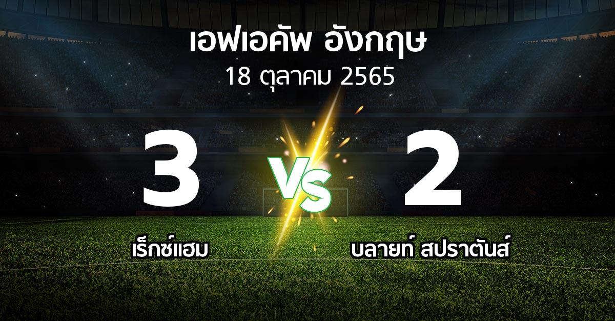 ผลบอล : เร็กซ์แฮม vs บลายท์ สปราตันส์ (เอฟเอ คัพ 2022-2023)