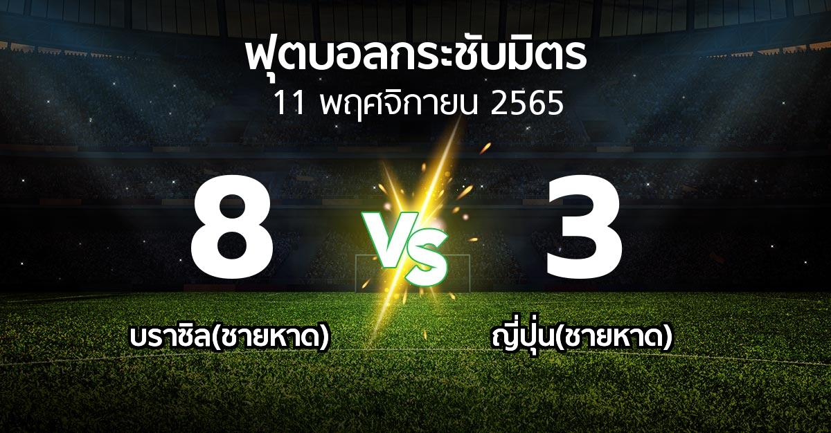 โปรแกรมบอล : บราซิล(ชายหาด) vs ญี่ปุ่น(ชายหาด) (ฟุตบอลกระชับมิตร)