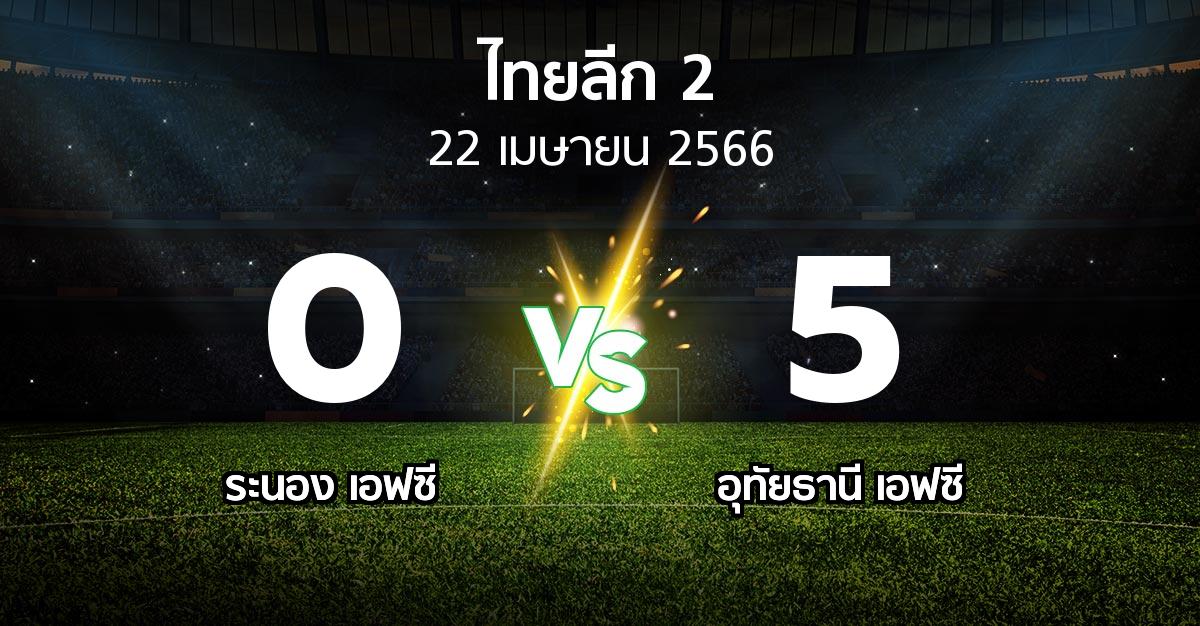 ผลบอล : ระนอง เอฟซี vs อุทัยธานี เอฟซี (ไทยลีก 2 2022-2023)