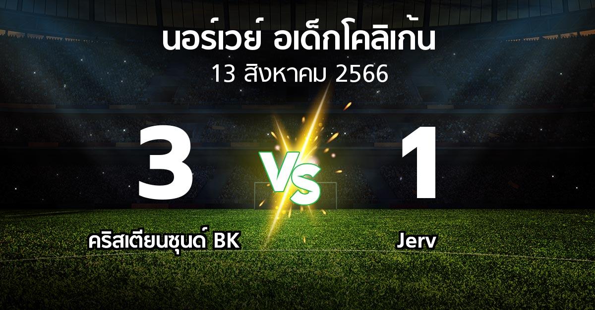 ผลบอล : คริสเตียนซุนด์ BK vs Jerv (นอร์เวย์-อเด็กโคลิเก้น 2023)