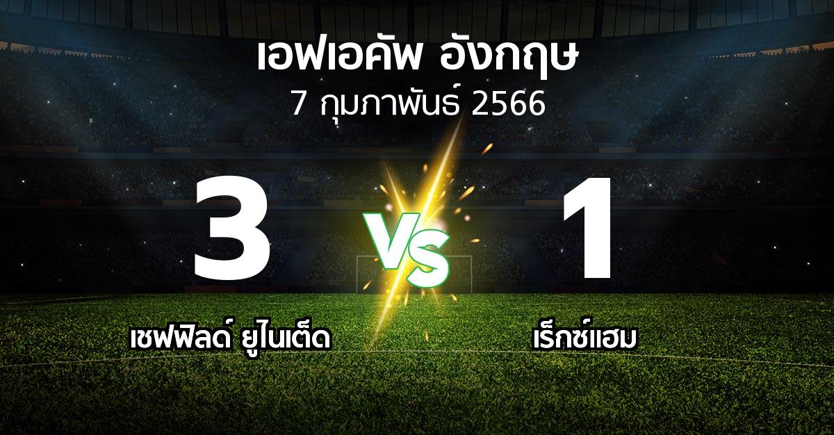 ผลบอล : เชฟฟิลด์ ยูไนเต็ด vs เร็กซ์แฮม (เอฟเอ คัพ 2022-2023)