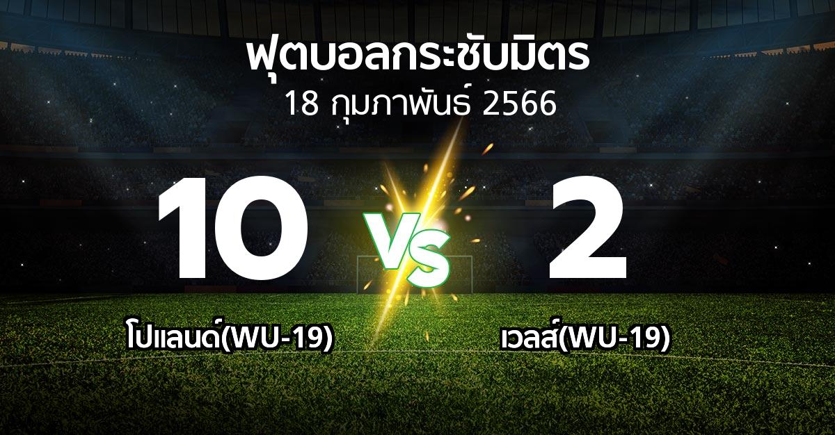 โปรแกรมบอล : โปแลนด์(WU-19) vs เวลส์(WU-19) (ฟุตบอลกระชับมิตร)