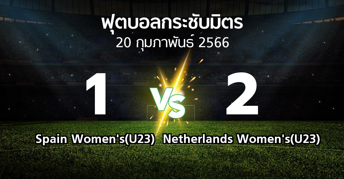 โปรแกรมบอล : Spain Women's(U23) vs Netherlands Women's(U23) (ฟุตบอลกระชับมิตร)