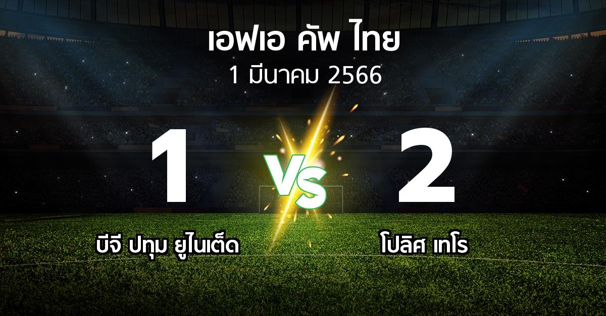 ผลบอล : บีจี ปทุม ยูไนเต็ด vs โปลิศ เทโร (ไทยเอฟเอคัพ 2022-2023)