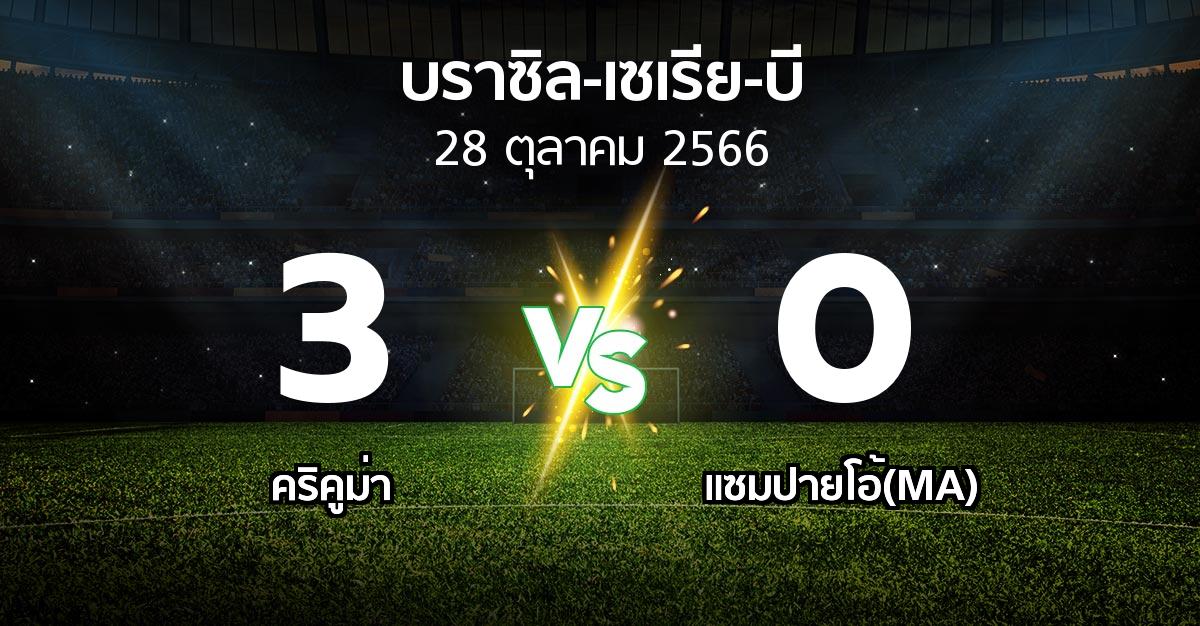 ผลบอล : คริคูม่า vs แซมปายโอ้(MA) (บราซิล-เซเรีย-บี 2023)