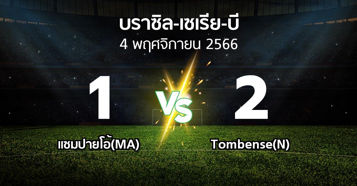 ผลบอล : แซมปายโอ้(MA) vs Tombense(N) (บราซิล-เซเรีย-บี 2023)