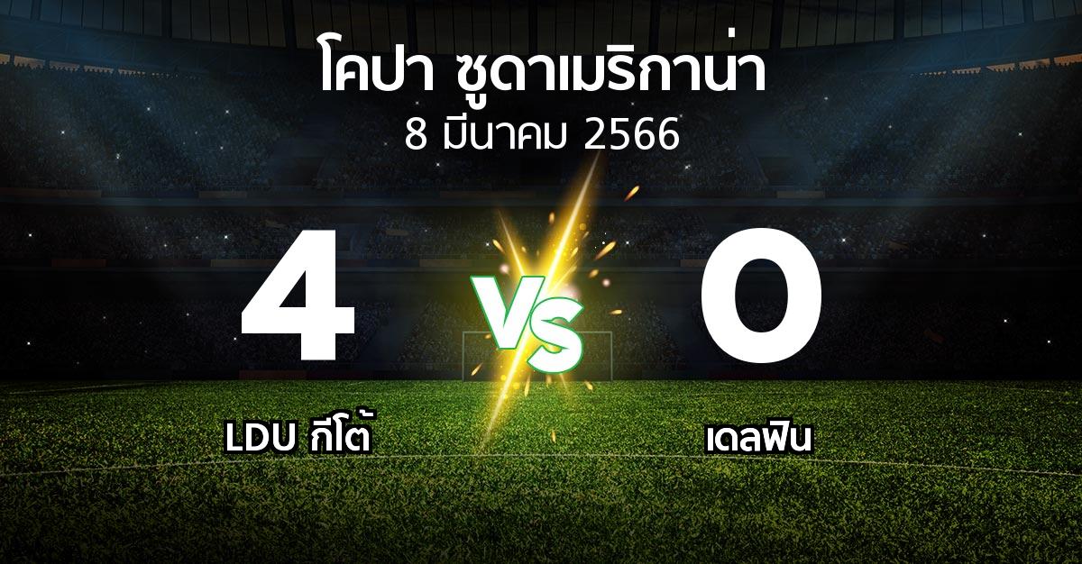 ผลบอล : LDU กีโต้ vs เดลฟิน (โคปา-ซูดาเมริกาน่า 2023)