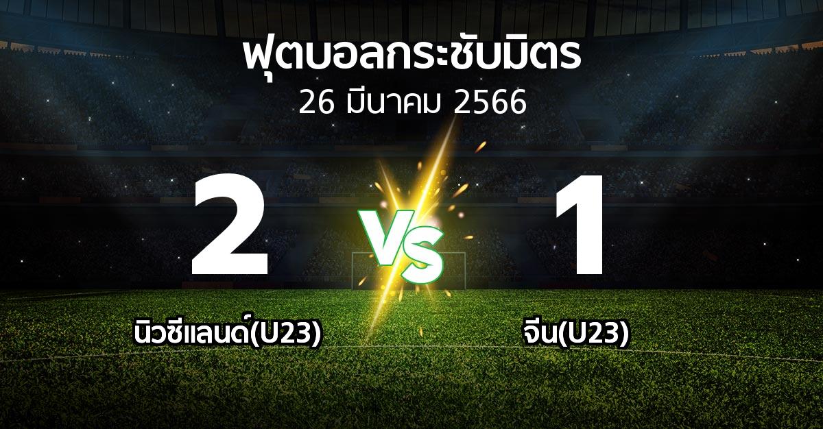 โปรแกรมบอล : นิวซีแลนด์(U23) vs จีน(U23) (ฟุตบอลกระชับมิตร)