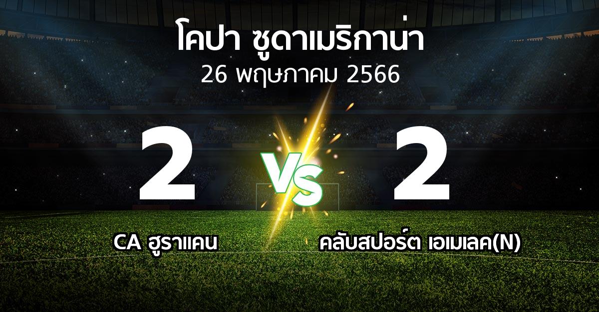 ผลบอล : CA ฮูราแคน vs คลับสปอร์ต เอเมเลค(N) (โคปา-ซูดาเมริกาน่า 2023)