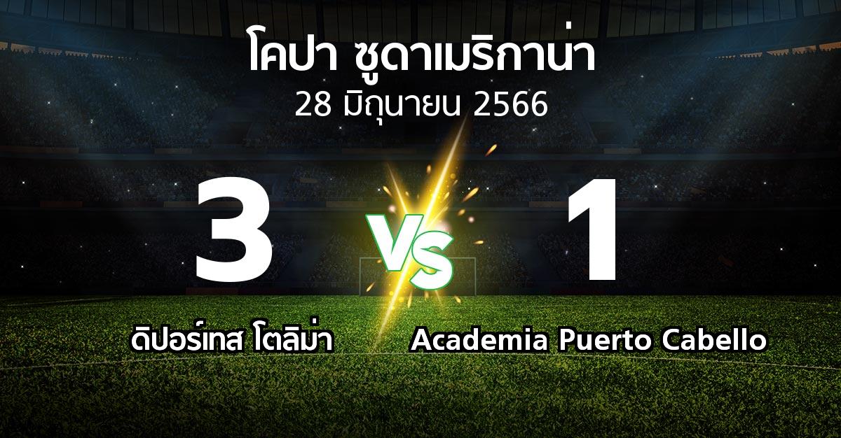 ผลบอล : ดิปอร์เทส โตลิม่า vs Academia Puerto Cabello (โคปา-ซูดาเมริกาน่า 2023)