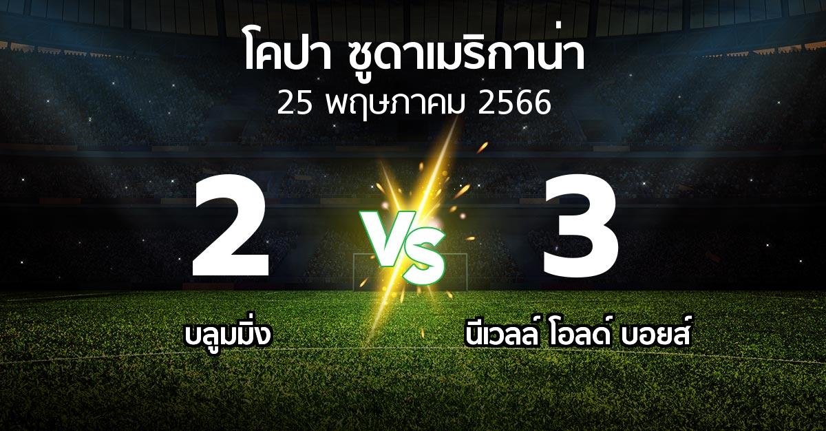 ผลบอล : บลูมมิ่ง vs นีเวลล์ โอลด์ บอยส์ (โคปา-ซูดาเมริกาน่า 2023)