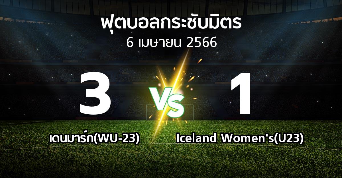 ผลบอล : เดนมาร์ก(WU-23) vs Iceland Women's(U23) (ฟุตบอลกระชับมิตร)