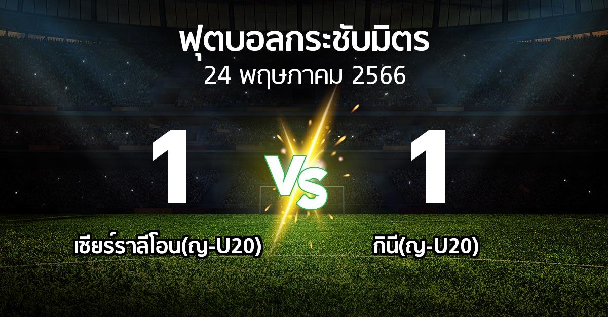 ผลบอล : เซียร์ราลีโอน(ญ-U20) vs กินี(ญ-U20) (ฟุตบอลกระชับมิตร)