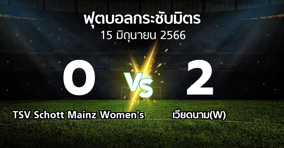 ผลบอล : TSV Schott Mainz Women's vs เวียดนาม(W) (ฟุตบอลกระชับมิตร)