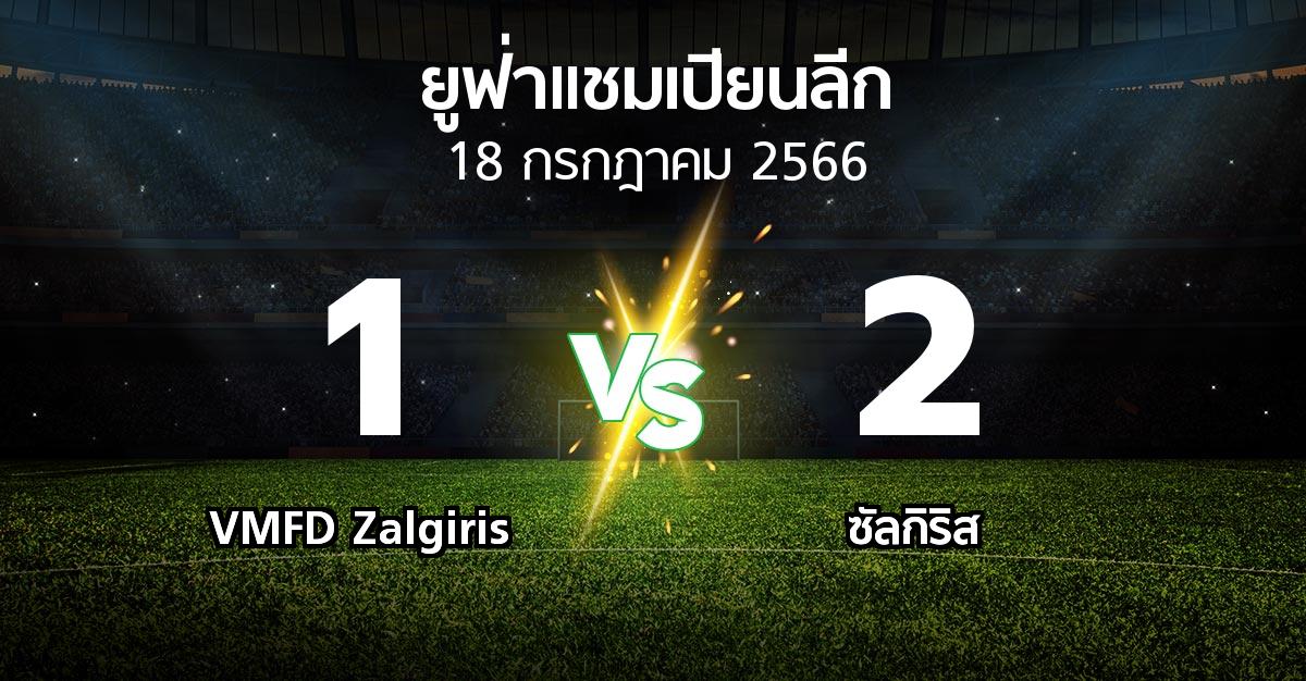 ผลบอล : VMFD Zalgiris vs ซัลกิริส (ยูฟ่า แชมเปียนส์ลีก 2023-2024)