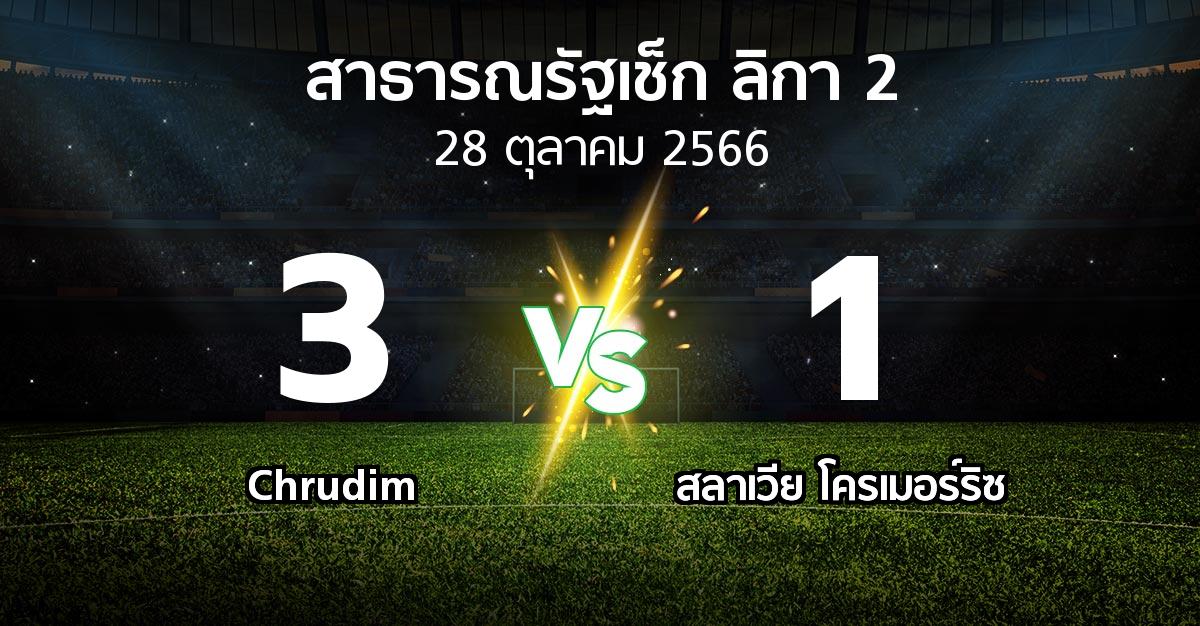 ผลบอล : Chrudim vs สลาเวีย โครเมอร์ริซ (สาธารณรัฐเช็ก-ลิกา-2 2023-2024)