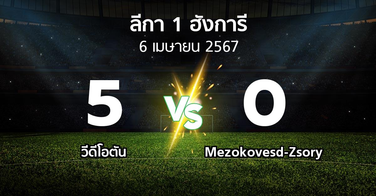 ผลบอล : วีดีโอตัน vs Mezokovesd-Zsory (ลีกา-1-ฮังการี 2023-2024)