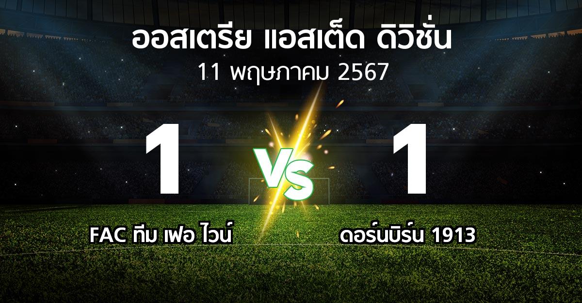 ผลบอล : FAC ทีม เฟอ ไวน์ vs ดอร์นบิร์น 1913 (ออสเตรีย-แอสเต็ด-ดิวิชั่น 2023-2024)