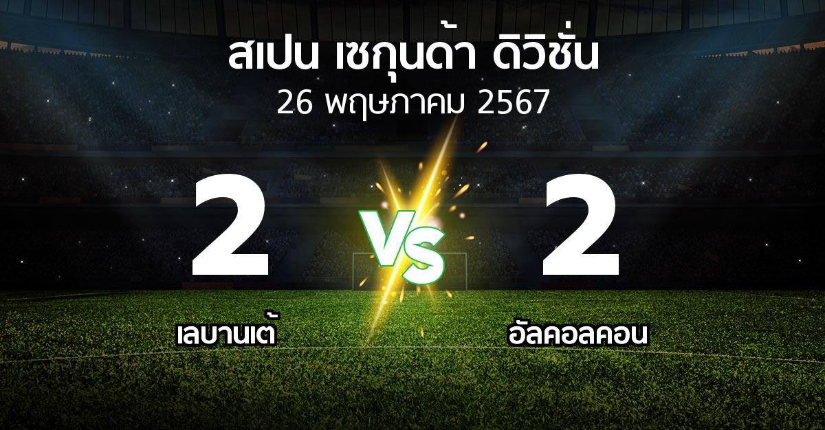 ผลบอล : เลบานเต้ vs อัลคอลคอน (สเปน-เซกุนด้า-ดิวิชั่น 2023-2024)