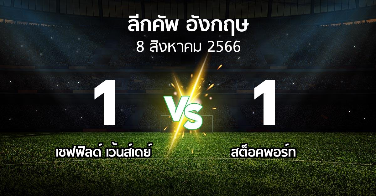 ผลบอล : เชฟฟิลด์ เว้นส์เดย์ vs สต็อคพอร์ท (ลีกคัพ 2023-2024)