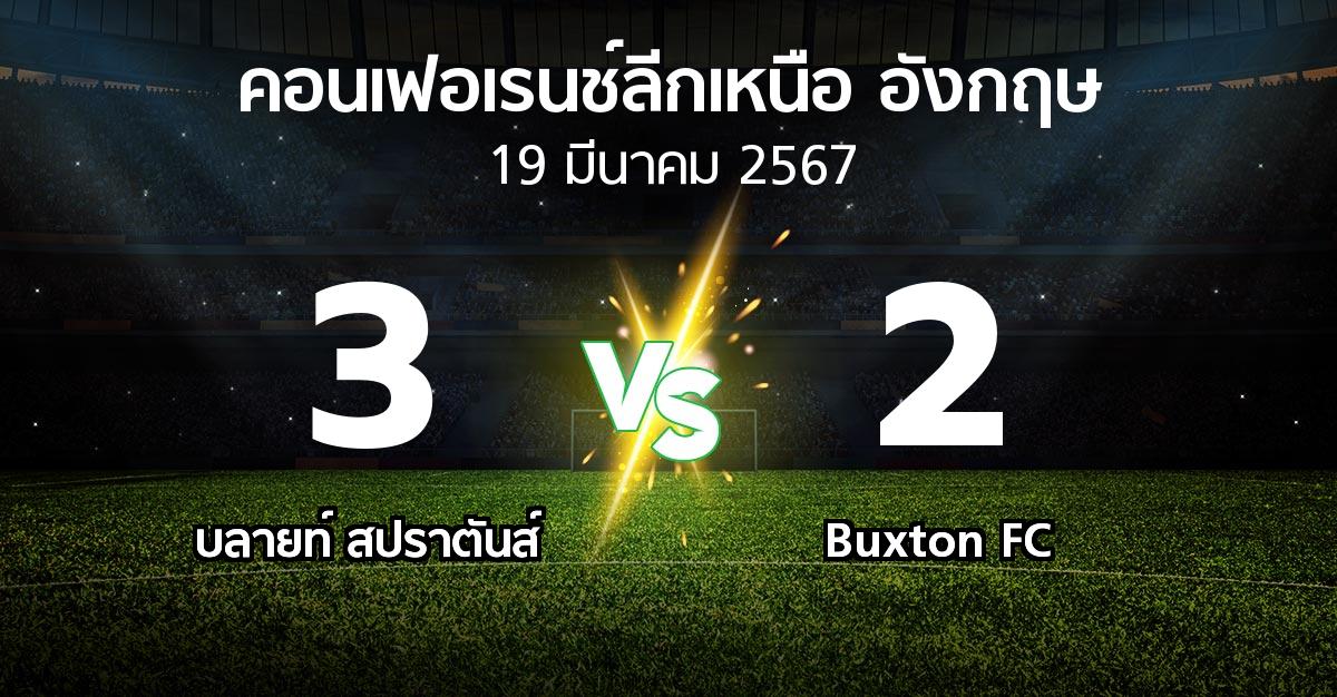 ผลบอล : บลายท์ สปราตันส์ vs Buxton FC (คอนเฟอเรนช์ลีกเหนืออังกฤษ 2023-2024)