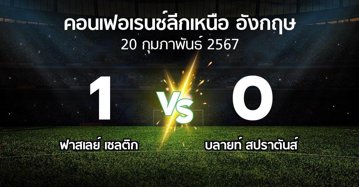 ผลบอล : ฟาสเลย์ เซลติก vs บลายท์ สปราตันส์ (คอนเฟอเรนช์ลีกเหนืออังกฤษ 2023-2024)