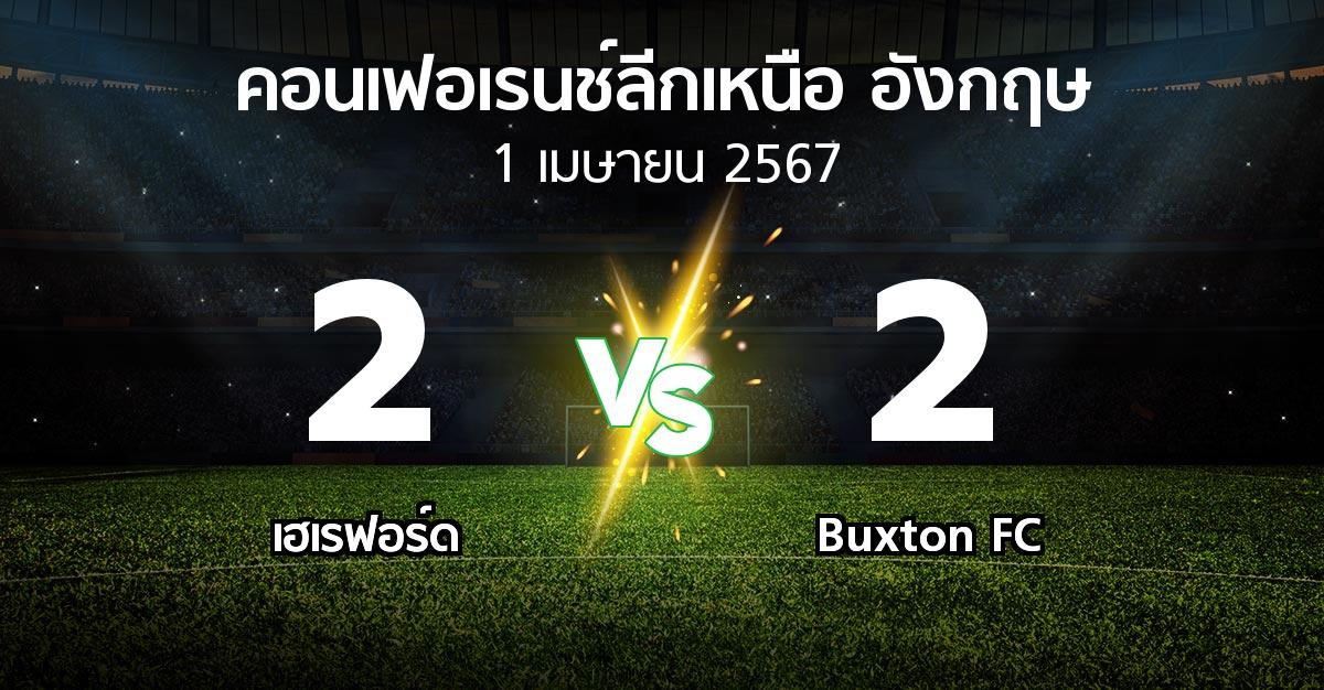 ผลบอล : เฮเรฟอร์ด vs Buxton FC (คอนเฟอเรนช์ลีกเหนืออังกฤษ 2023-2024)
