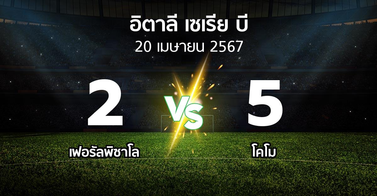 ผลบอล : เฟอรัลพิซาโล vs โคโม (อิตาลี-เซเรีย-บี 2023-2024)