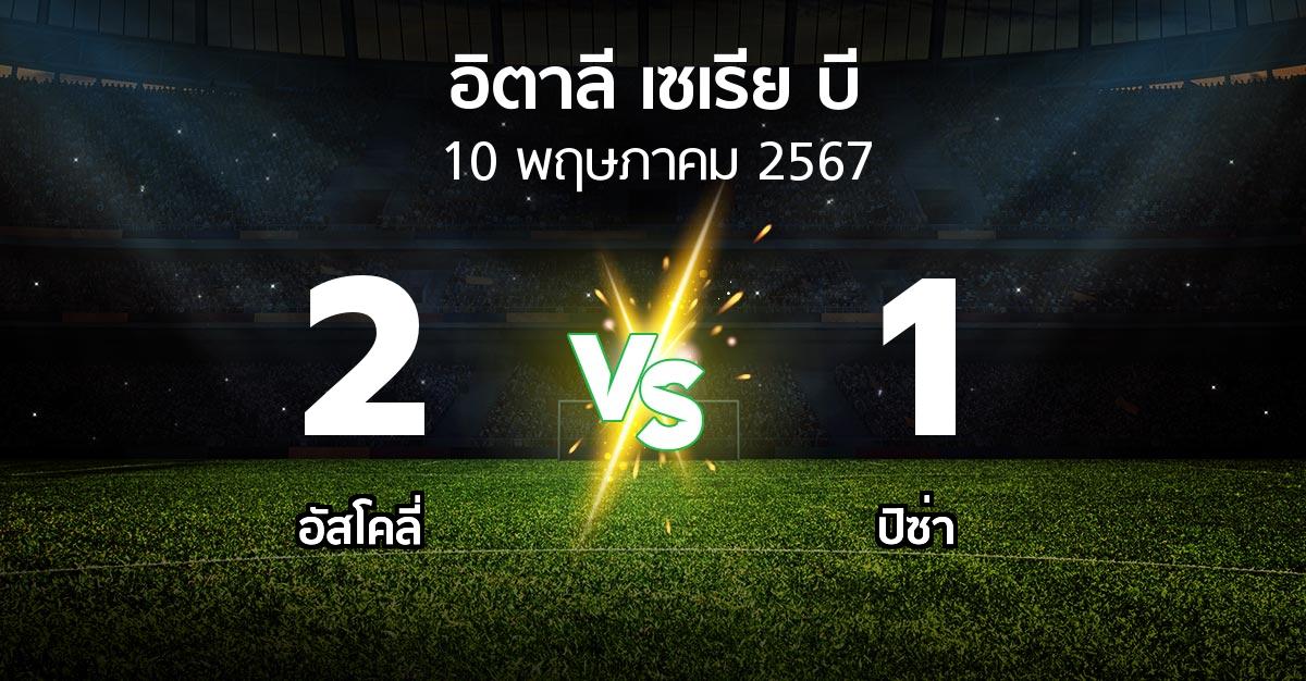 ผลบอล : อัสโคลี่ vs ปิซ่า (อิตาลี-เซเรีย-บี 2023-2024)