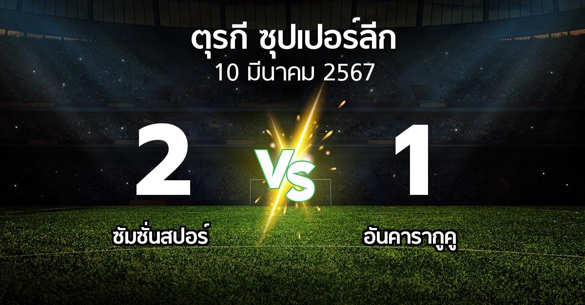 ผลบอล : ซัมซั่นสปอร์ vs อันคารากูคู (ตุรกี-ซุปเปอร์ลีก 2023-2024)