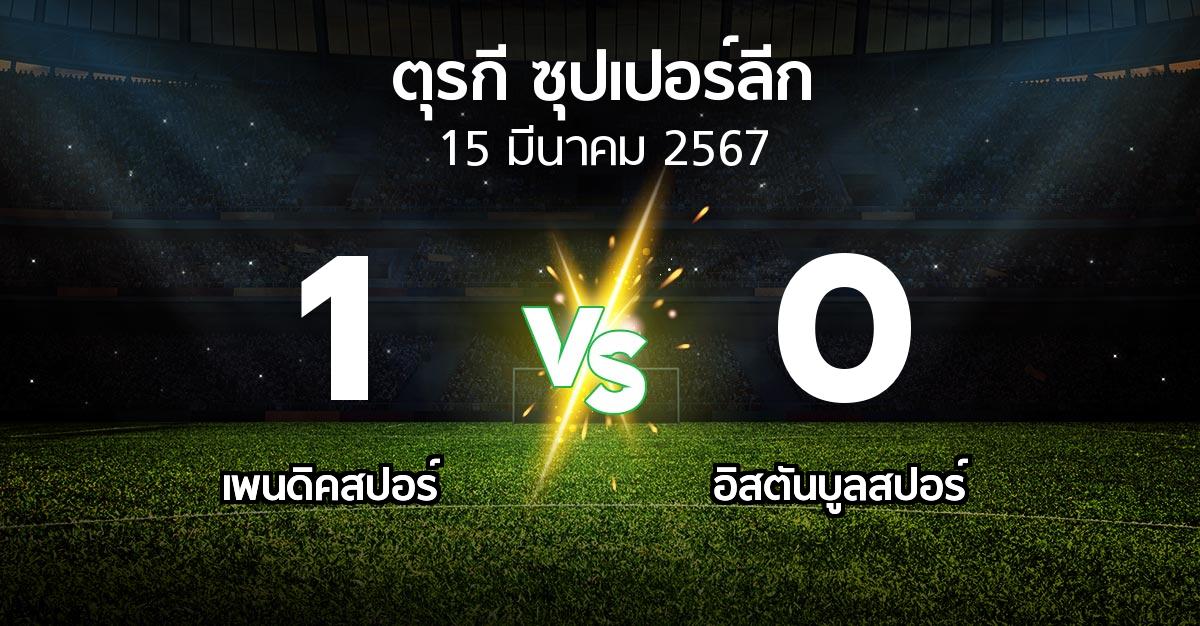 ผลบอล : เพนดิคสปอร์ vs อิสตันบูลสปอร์ (ตุรกี-ซุปเปอร์ลีก 2023-2024)