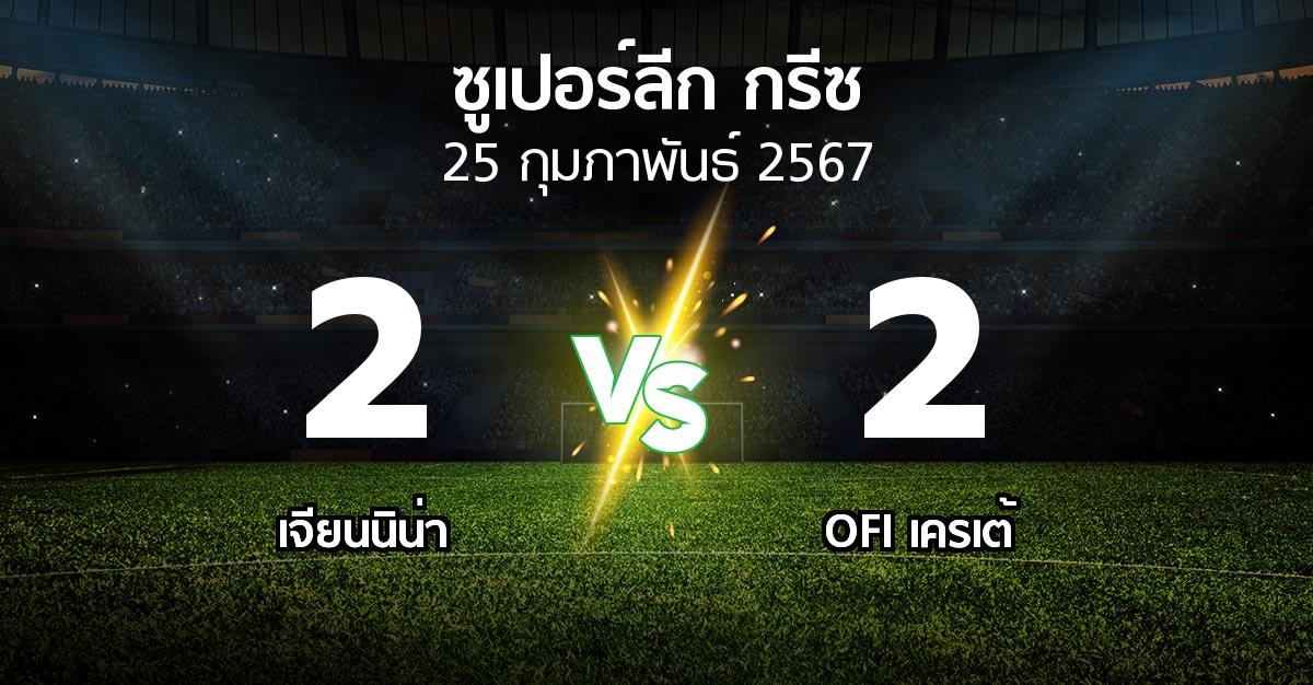 ผลบอล : เจียนนิน่า vs OFI (ซูเปอร์ลีก-กรีซ 2023-2024)