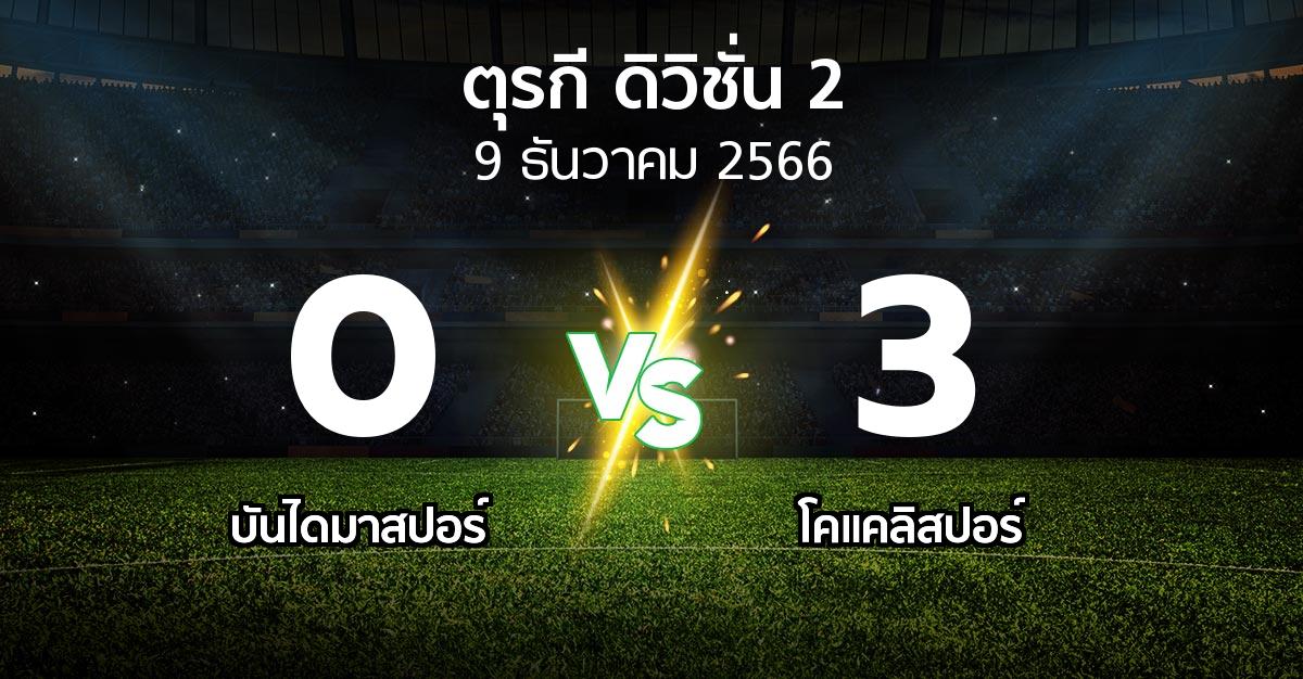 ผลบอล : บันไดมาสปอร์ vs Kocael (ตุรกี-ดิวิชั่น-2 2023-2024)