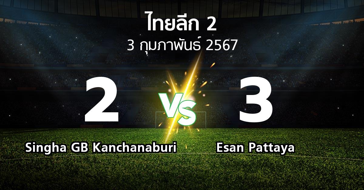 ผลบอล : Singha GB Kanchanaburi vs Esan Pattaya (ไทยลีก 2 2023-2024)