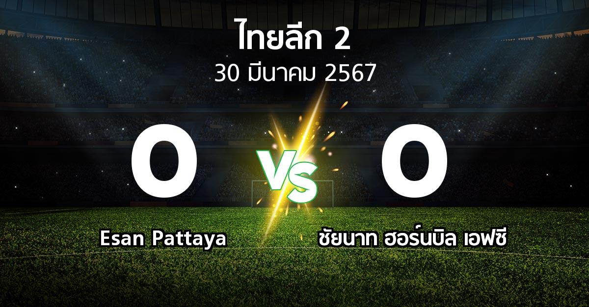 ผลบอล : Esan Pattaya vs ชัยนาท ฮอร์นบิล เอฟซี (ไทยลีก 2 2023-2024)