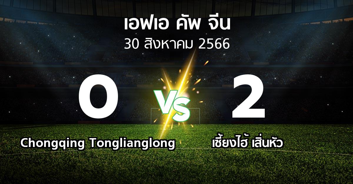 ผลบอล : Chongqing Tonglianglong vs เซี้ยงไฮ้ เสิ่นหัว (เอฟเอ-คัพ-จีน 2023)