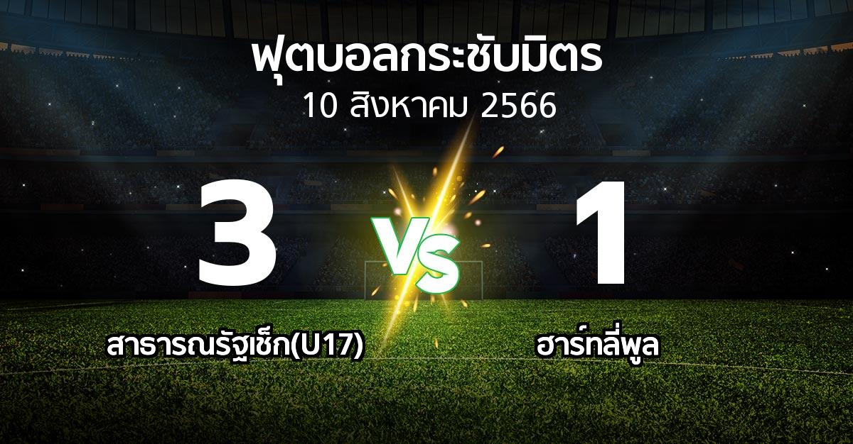 โปรแกรมบอล : สาธารณรัฐเช็ก(U17) vs ฮาร์ทลี่พูล (ฟุตบอลกระชับมิตร)