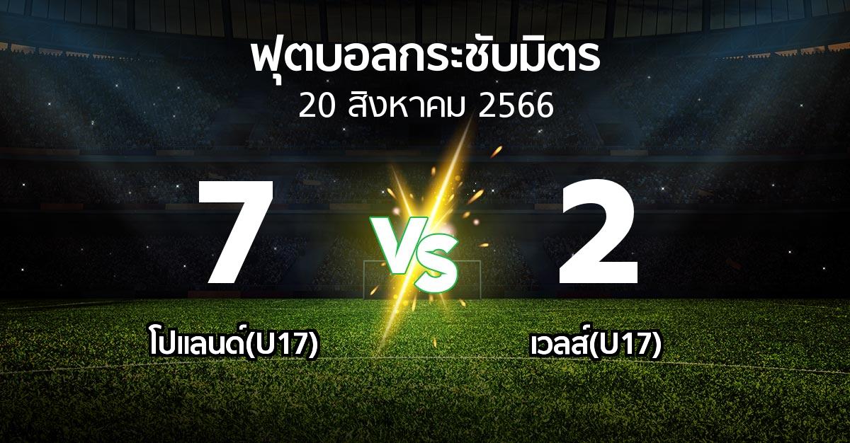 โปรแกรมบอล : โปแลนด์(U17) vs เวลส์(U17) (ฟุตบอลกระชับมิตร)