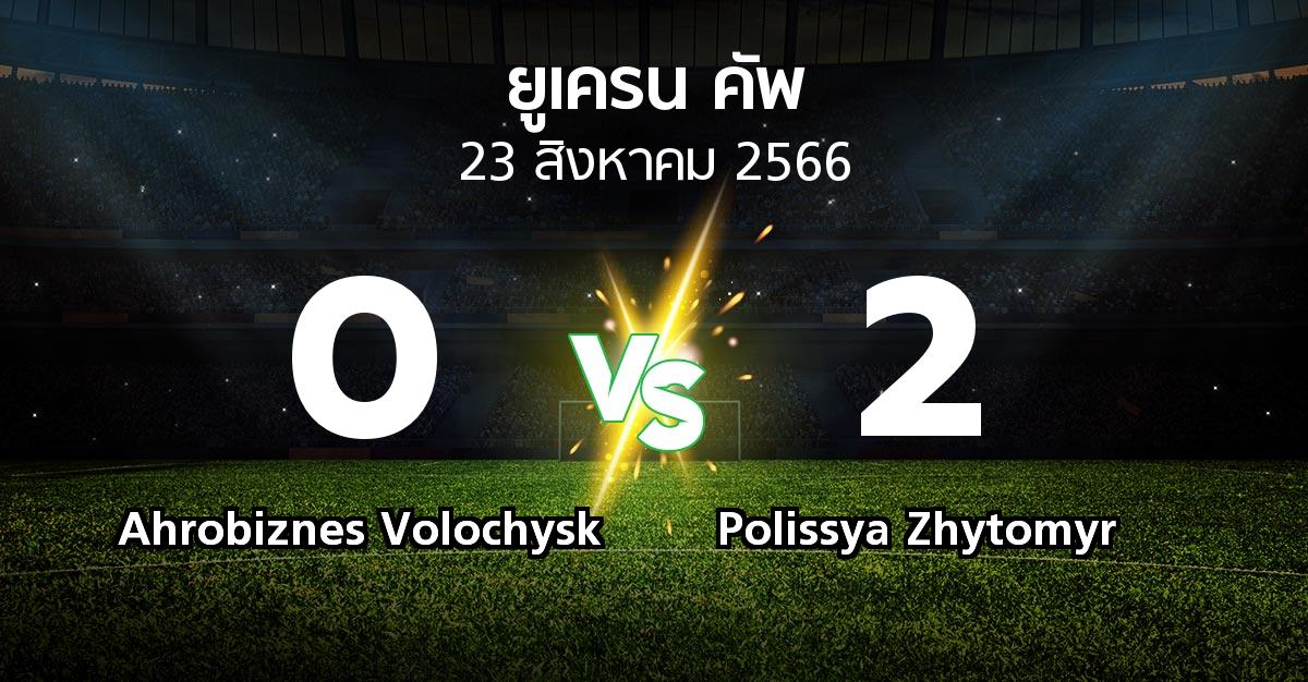 ผลบอล : Ahrobiznes Volochysk vs Polissya Zhytomyr (ยูเครน-คัพ 2023-2024)