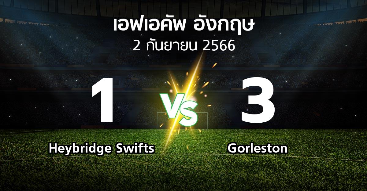 ผลบอล : Heybridge Swifts vs Gorleston (เอฟเอ คัพ 2023-2024)