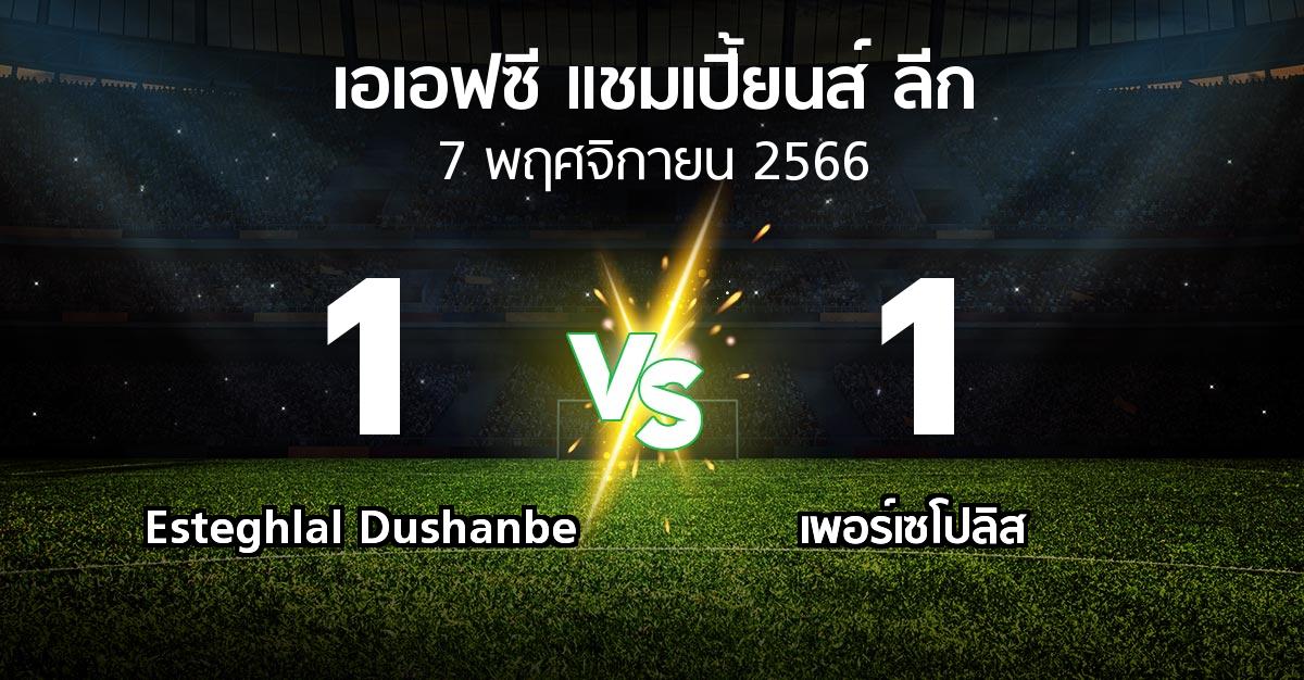 ผลบอล : Esteghlal Dushanbe vs เพอร์เซโปลิส (เอเอฟซีแชมเปี้ยนส์ลีก 2023-2024)