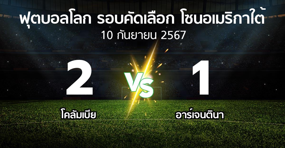 ผลบอล : โคลัมเบีย vs อาร์เจนตินา (ฟุตบอลโลก-รอบคัดเลือก-โซนอเมริกาใต้ 2023-2025)