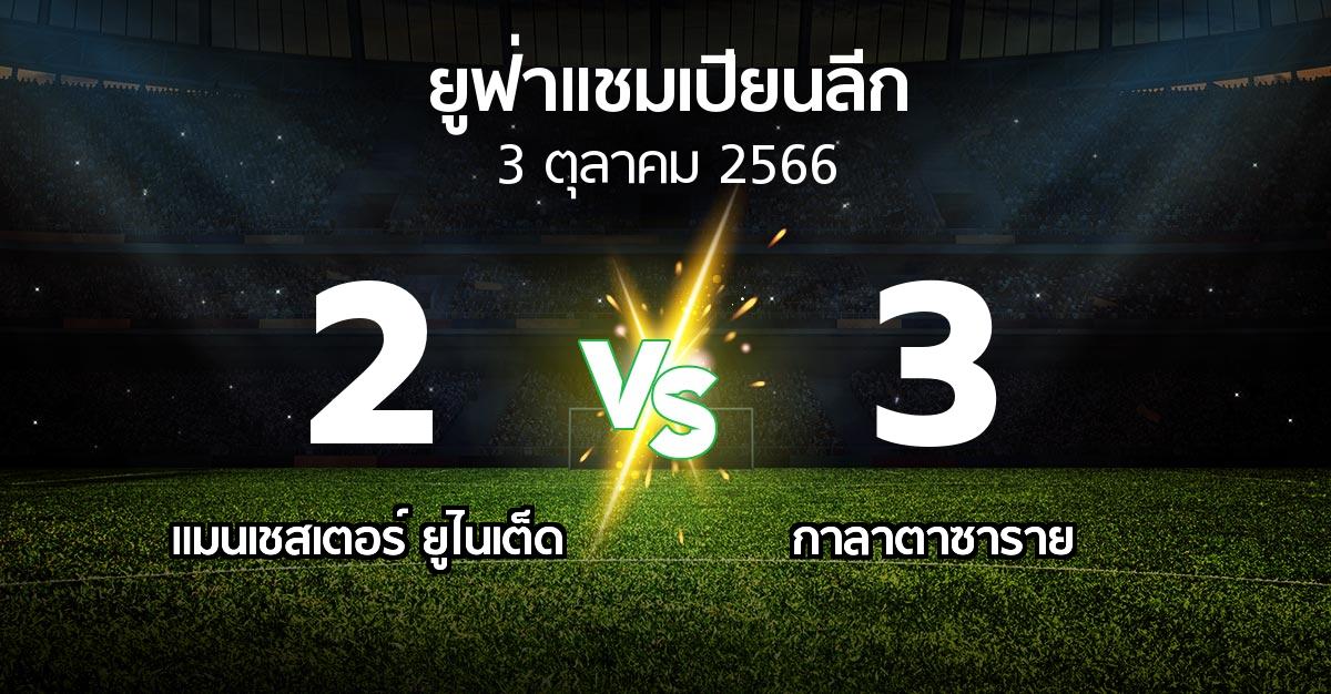 ผลบอล : แมนฯ ยูไนเต็ด vs กาลาตาซาราย (ยูฟ่า แชมเปียนส์ลีก 2023-2024)