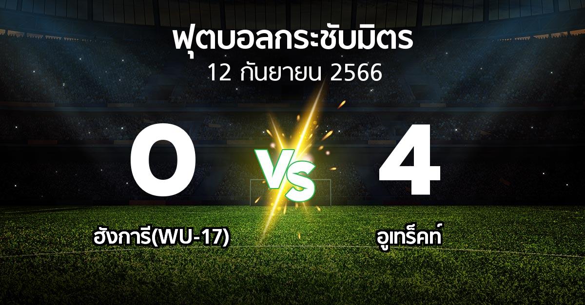 โปรแกรมบอล : ฮังการี(WU-17) vs อูเทร็คท์ (ฟุตบอลกระชับมิตร)