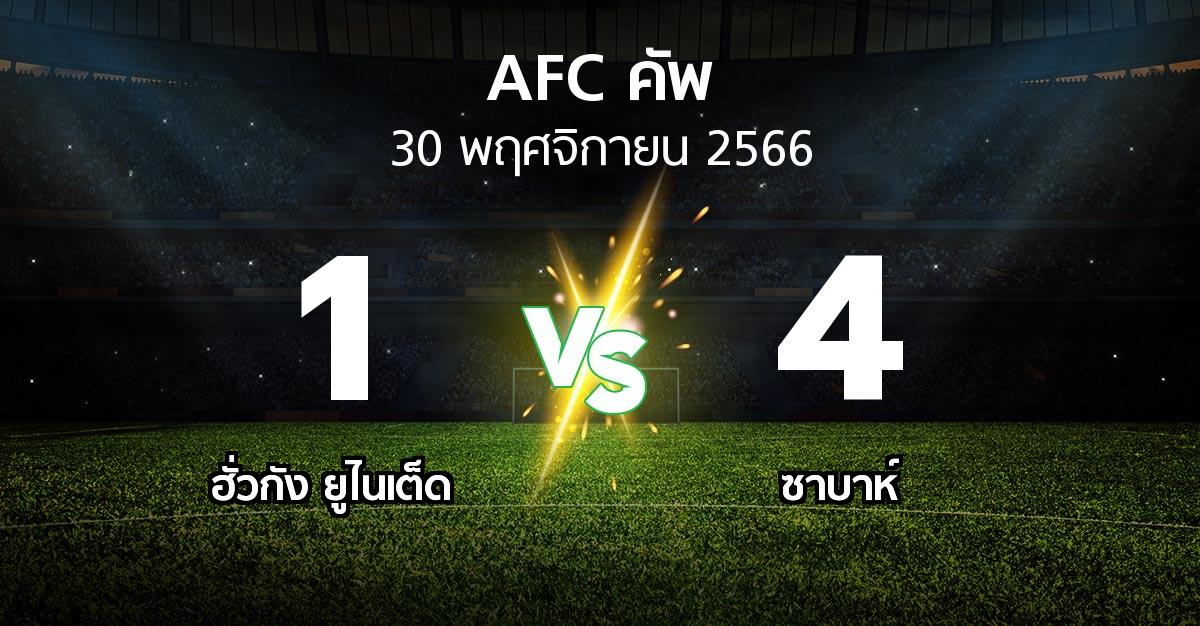 ผลบอล : ฮั่วกัง ยูไนเต็ด vs ซาบาห์ (เอเอฟซีคัพ 2023-2024)