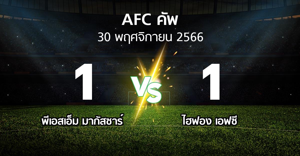 ผลบอล : พีเอสเอ็ม มากัสซาร์ vs ไฮฟอง เอฟซี (เอเอฟซีคัพ 2023-2024)