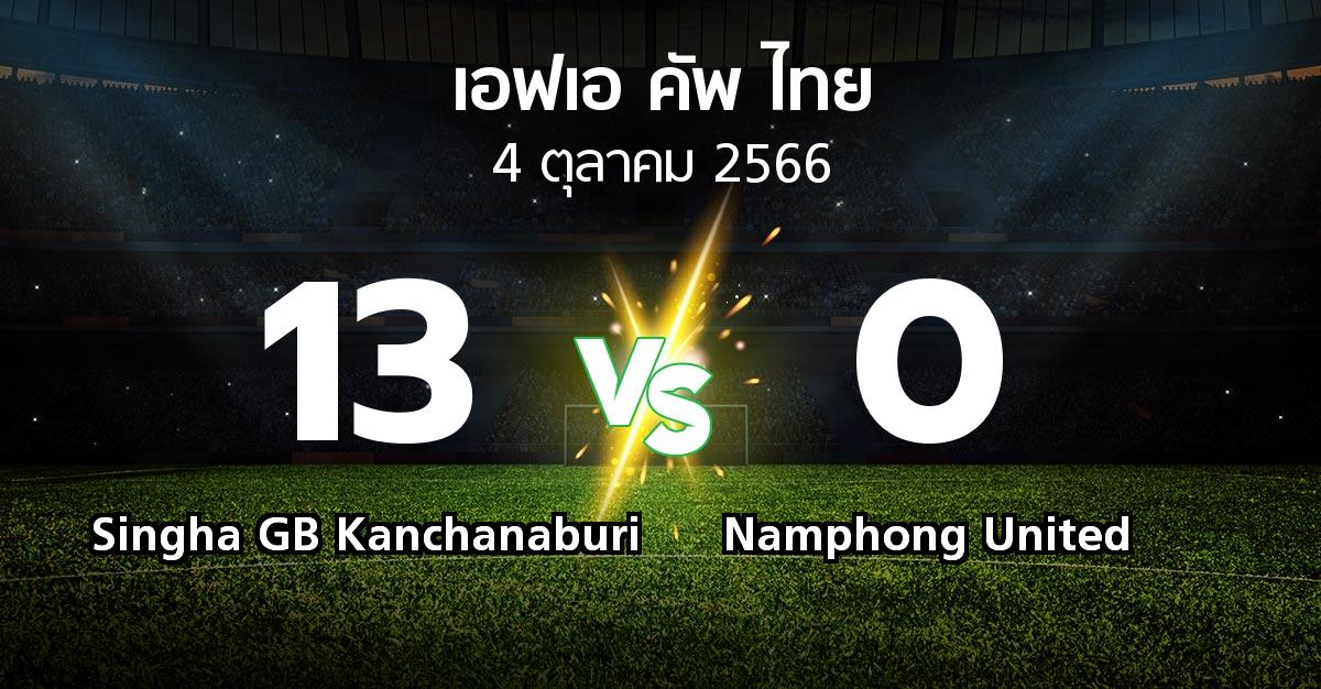 ผลบอล : Singha GB Kanchanaburi vs Namphong United (ไทยเอฟเอคัพ 2023-2024)