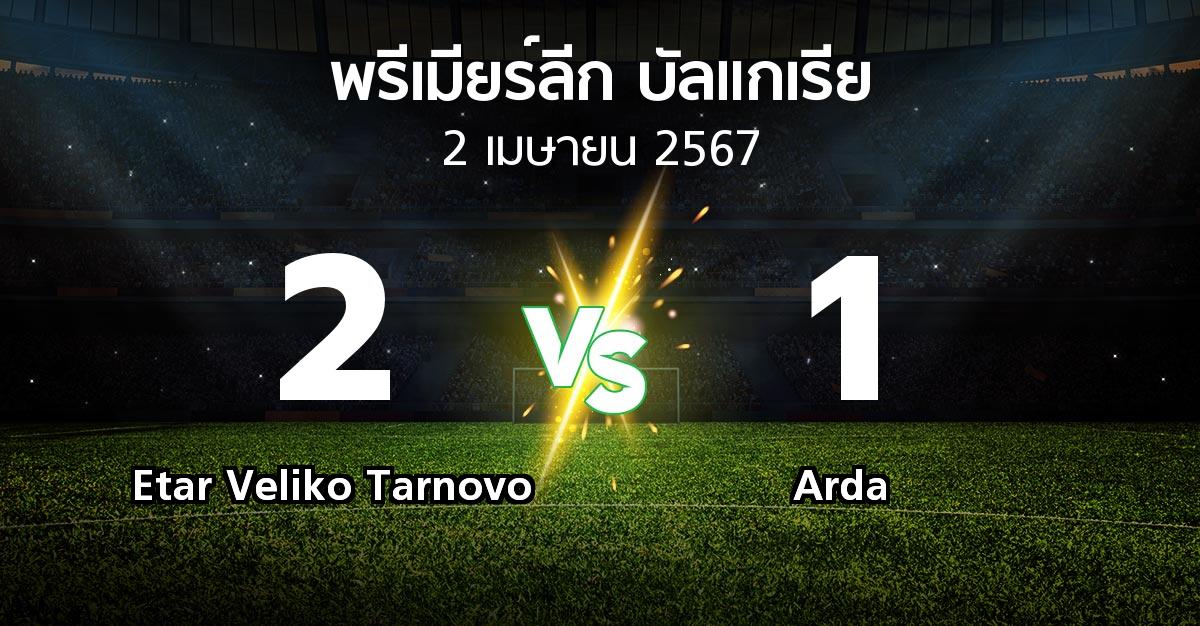 ผลบอล : Etar Veliko Tarnovo vs Arda (พรีเมียร์ลีก-บัลแกเรีย 2023-2024)